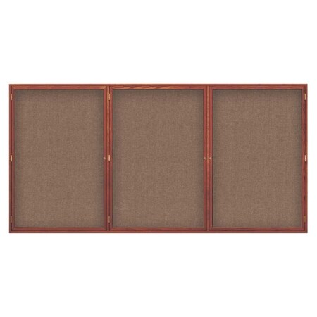 United Visual Products Open Faced Easy Tack Board, 72"x36", Blue Fabric/Satin UV9003AEZ-BLUE-SATIN